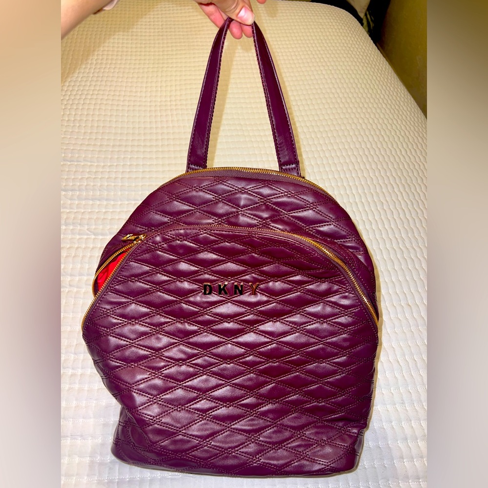 DKNY Maroon Large Backpack/Handbag